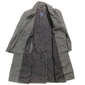 バーバリー　ヘリンボーン　ステンカラーコート　ツイード　ウール　丸善　L バーバリー ヘリンボーン ステンカラーコート ツイード ウール 丸善 L