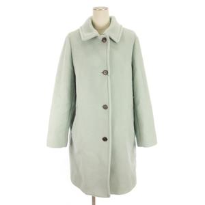 未使用品 マッキントッシュ ロンドン MACKINTOSH LONDON タグ付き ウール ダブルクロス ベロア コート ステンカラー G7B15447 緑系 グリーン系 44 アウター レディース