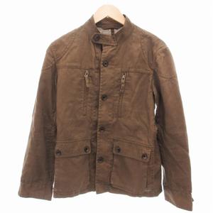 グリーンレーベルリラクシング ユナイテッドアローズ green label relaxing M-65 スタンドカラージャケット ミリタリー 麻 リネン S カーキ /UD メンズ