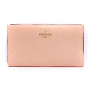 コーチ COACH SLIM ZIP WALLET 長財布 ロングウォレット 二つ折り レザー C8329 ピンク系 レディース