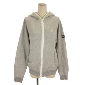ダルタンボナパルト Dartin Bonaparto パーカー 長袖 スワロジップ スパンコール ロゴ コットン グレー ■ECT メンズ レディース