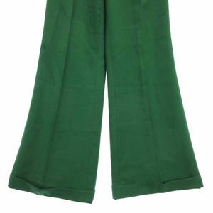 グッチ GUCCI 近年モデル フレア ブーツカット パンツ スラックス イタリア製 ウール 570604 緑 グリーン 36 ■ECT レディース