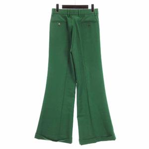 グッチ GUCCI 近年モデル フレア ブーツカット パンツ スラックス イタリア製 ウール 570604 緑 グリーン 36 ■ECT レディース