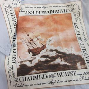 バーバリー BURBERRY コットン シャツ ブラウス 長袖 プリント ロゴ ブルー 34 ■ECT レディース