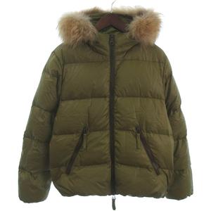 デュベティカ DUVETICA Vega ダウンジャケット フーディー ラクーンファー カーキ系 44 S相当 ■ECT メンズ