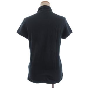 ラルフローレン RALPH LAUREN ゴルフ ポロシャツ 半袖 ビッグポニー ライン 黒 ブラック L ■GY99 レディース