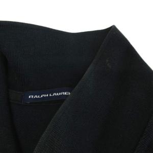 ラルフローレン RALPH LAUREN ゴルフ ポロシャツ 半袖 ビッグポニー ライン 黒 ブラック L ■GY99 レディース