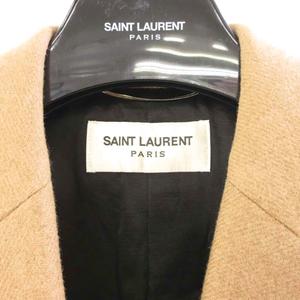 定価50万円　SAINT LAURENT ベージュ チェスターコート サンローラン パリ SAINT LAURENT PARIS 19年製 チェスターコート比翼