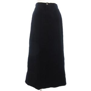 ラルフローレン RALPH LAUREN コーデュロイ セミフレア ロングスカート 黒 ブラック 11 M-L位 レディース