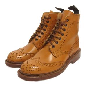 トリッカーズ TRICKER'S カントリーブーツ ウィングチップ レースアップ キャメル 4.5 23cm位 レディース