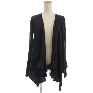 ラルフローレン RALPH LAUREN ラッフル カーディガン ウール カシミヤ混 グレー M ■ECT レディース