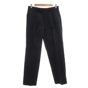 バーバリー BURBERRY パンツ スラックス 79 タック コットン 紺 ネイビー /NU ■ECT メンズ
