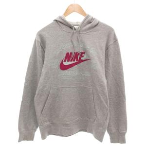ナイキ NIKE パーカー フーディ M グレー ピンク フード付き ロゴプリント /YJ メンズ