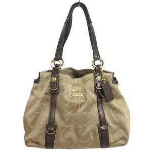 コーチ COACH サテン キャリーオンバッグ ショルダーバッグ 15402 ベージュ系 レディース
