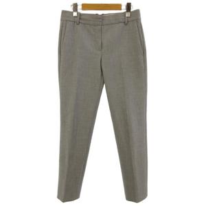 セオリー Theory パンツ スラックス テーパード センタープレス ストレッチ 灰色 グレー 0 レディース