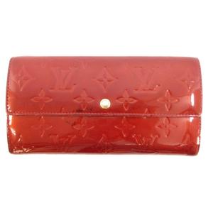 ルイヴィトン LOUIS VUITTON M93530 モノグラムヴェルニ ポルトフォイユ サラ 長財布 赤 レディース