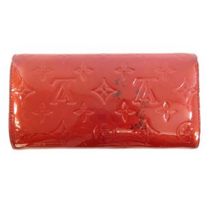 ルイヴィトン LOUIS VUITTON M93530 モノグラムヴェルニ ポルトフォイユ サラ 長財布 赤 レディース