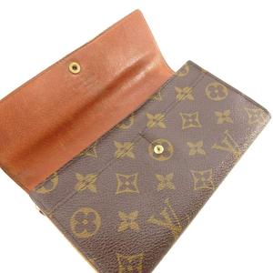 ルイヴィトン LOUIS VUITTON ポルトモネ クレディ モノグラム 長財布 M61725 ブラウン 
