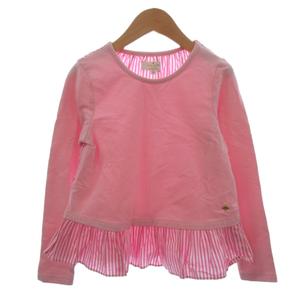 ケイトスペード KATE SPADE ペプラム カットソー トップス 長袖 ピンク 140 ■GY09 キッズ