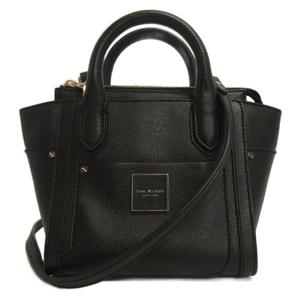 アイザックミズラヒ ISAAC MIZRAHI ショルダー ハンドバッグ 2way レザー 黒 ブラック ■GY09 レディース