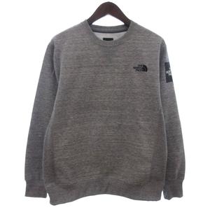 ザノースフェイス THE NORTH FACE スクエアロゴ クルー スウェット トレーナー 裏起毛 NT61931 グレー L メンズ