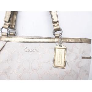 コーチ COACH トートバッグ シグネチャー キャンバス ロゴプレート 