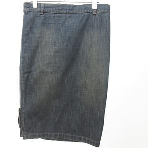 グッチ GUCCI デニムスカート 膝丈 タイト ジップアップ 