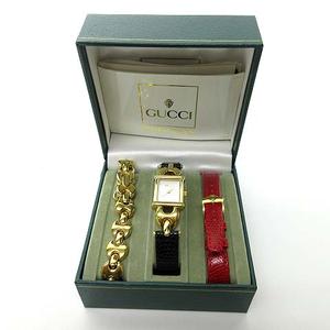 グッチ GUCCI 1800L チェンジベルト 腕時計 クォーツ ゴールド 電池 