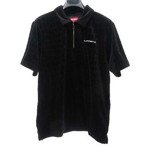 【希少】Supreme　シュプリーム　クロコベロアジップポロシャツ　18SS シュプリーム SUPREME 18SS Croc Velour Zip Polo クロコ ベロア