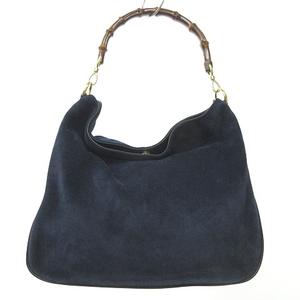 バッグ 858 vintage old gucci gg hand bag navy GUCCI(グッチ) Vintage GG Logo Leather Shoulder Bag ヴィンテージ GG