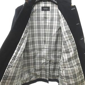 バーバリーブラックレーベル　マリンコート　ジャケット　ノバチェック　銀ボタン　L 美品 バーバリーブラックレーベル マリンコート 銀ボタン ロゴ刺繍 黒