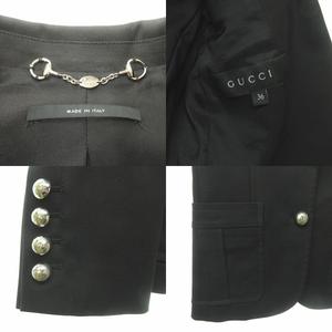 グッチ GUCCI 美品 セットアップ パンツスーツ ロゴ エンブレム ボタン 