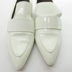 エルメス HERMES 美品 エナメル ドレスシューズ パンプス ポインテッド 