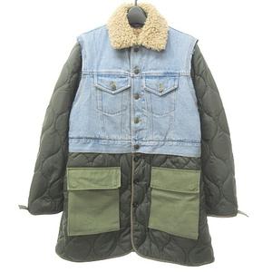 ディーゼル DIESEL 2WAY デニム切替 ミリタリー コート ジャケット 