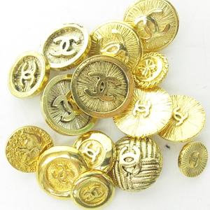シャネル CHANEL ココマーク 金ボタン × ツイードはぎれ 20個