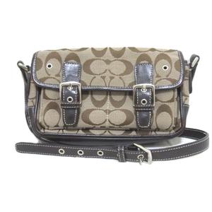 コーチ COACH ショルダーバッグ 6844 シグネチャーミニフィールドバッグ ジャガード×レザー 黒×アイボリー バッグ COACH コーチ シグネチャー ミニフィールド キャンバス クロスボディ