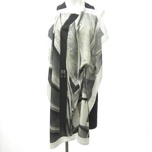 エムエムシックス MM6 14S/S プレタポルテ コレクション 階段 フォト プリント ワンピース ドレス 転写 ミニ マルジェラ 黒 ブラック 白 ホワイト 36 約S 1004 IBO28 レディース