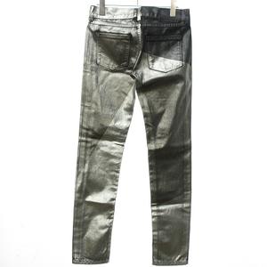 ジーンズ、メタリック、ゴールド、シルバー、コーティング