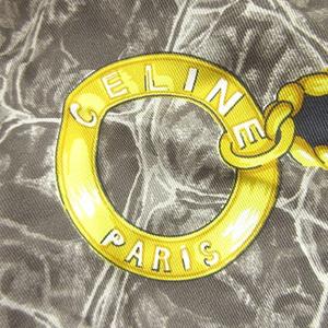 セリーヌ　チェーン柄　ブラウス セリーヌ CELINE チェーン柄 シャツ ブラウス 長袖 スタンド
