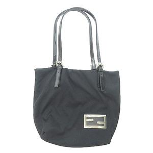 フェンディ FENDI ナイロン ハンドバッグ トートバッグ ロゴ レザー 