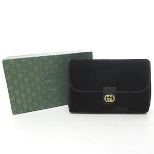 GUCCI 黒 サテン パーティーバッグ GUCCI 黒 サテン パーティーバッグ