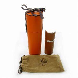 エルメス HERMES レフィラブル アトマイザー 香水ケース レザー 茶