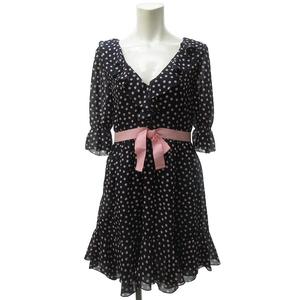 レッド ヴァレンティノ RED VALENTINO 美品 ギャザーワンピース ドット 