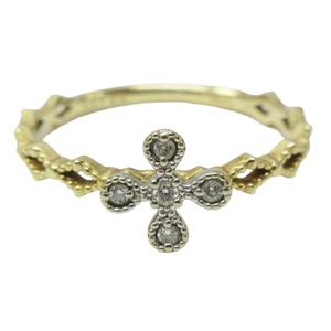 アガット agete リング 指輪 K14 ダイヤモンド 0.03ct フラワー 