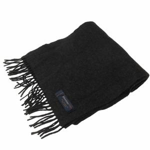 新品ジョンストンズ 100%カシミヤ マフラー 黒（セール31%OFF
