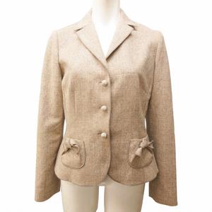 ポールカ PAULE KA テーラードジャケット リボン グレンチェック 