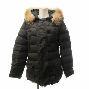 モンクレール MONCLER MESS メスダウンジャケット ロゴ刺繡 ファー付き 