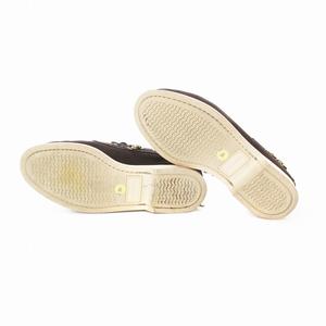 シャネル CHANEL デッキシューズ スエード チェーン 36 23cm 茶 ブラウン /UO IBO61 レディース