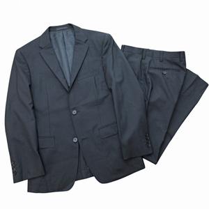 バーバリーブラックレーベル BURBERRY BLACK LABEL スーツ セットアップ テーラード ジャケット ブレザー パンツ スラックス 黒 ブラック 36R 約S 0608 IBO73 メンズ