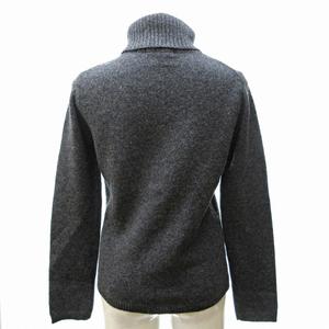 ポロジーンズ ラルフローレン POLO JEANS 美品 星条旗ロゴ ハイネック ニット セーター ウール グレー S 0617 レディース